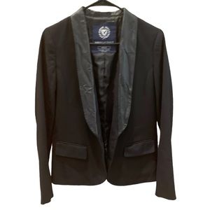 American Eagle Outfitters Faux Leather Collar Blazer
